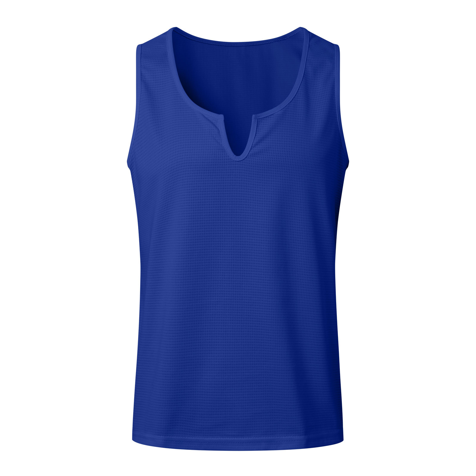 thumbnail image 4 of Camiseta sin mangas con cuello en V para hombre, poliéster transpirable, informal de verano, corte holgado, tallas S-XXXL., 4 of 5